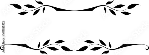 black and white set of delimiters for text, dividers