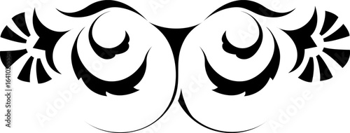 black and white set of delimiters for text, dividers