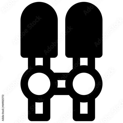 Beer taps. Outlined stroke vector icon with black-filled details.