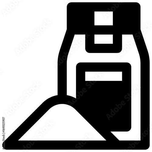 Yeast. Outlined stroke vector icon with black-filled details.