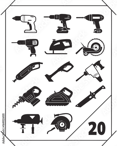 Power tools and cutting implements drill screwdriver
