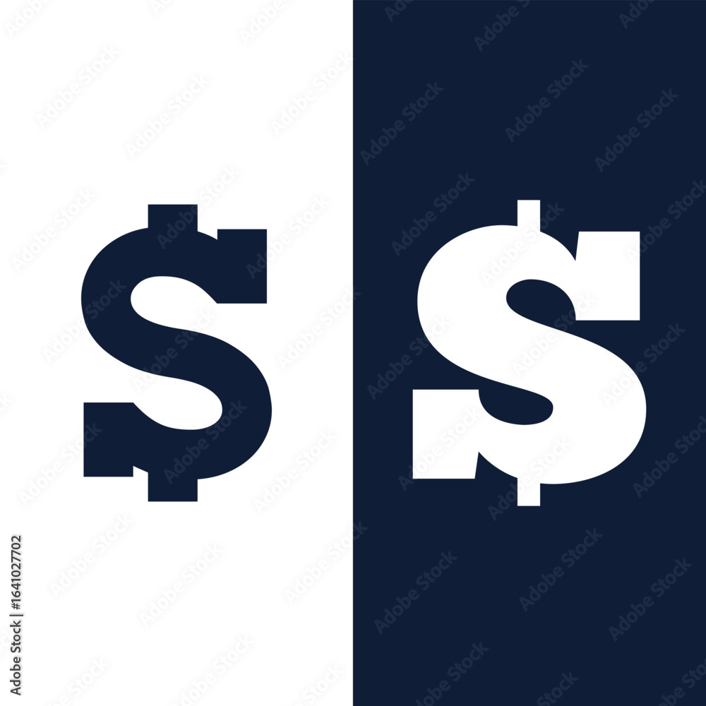 Naklejka premium Dollar Sign Symbol Icon Vector Money Stock Vector.
