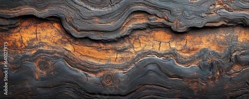 Old grunge dark wooden texture, focusing on the rich brown tones and intricate patterns of weathered wood, ideal for vintage or rustic aesthetics, Generative AI