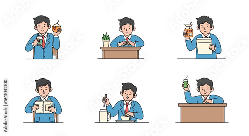 Animated Character Illustrating Daily Routines and Activities for Educational Purposes and Instructional Design, Suitable for Presentations and Online Learning Modules