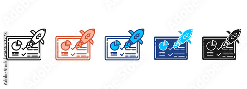 Startup Icon Set Multiple Style Collection