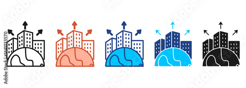 Business Expansion Icon Set Multiple Style Collection