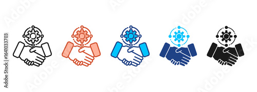 Planning Icon Set Multiple Style Collection