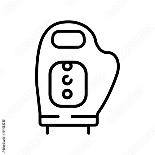 acupressure hand massager black line icon for digital and print projects.
