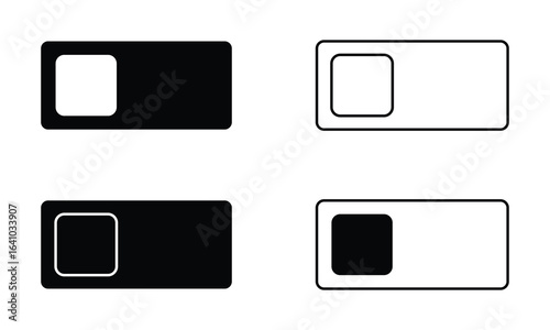 Set of power On and Off switch icon collection. Toggle switch symbol. Vector Illustration.in eps 10.