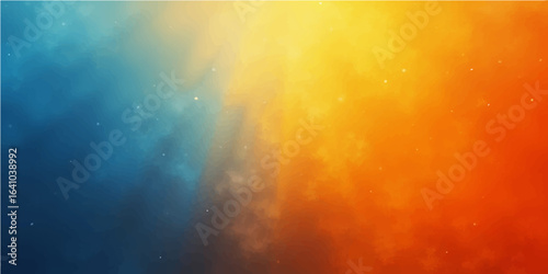 Bright and vibrant rays burst through a dark sky, creating a colorful, abstract background with a smoky texture