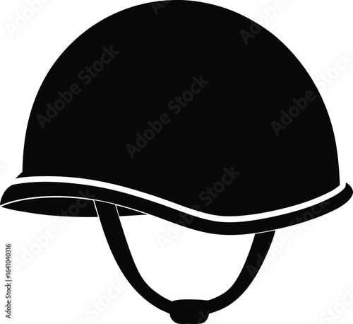 Equestrian Helmet Silhouette Icon