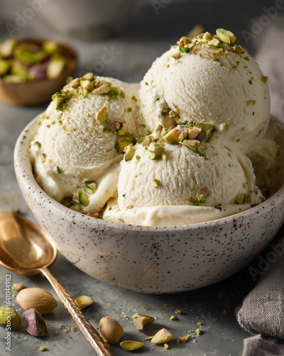 luxurious pistachio ice cream