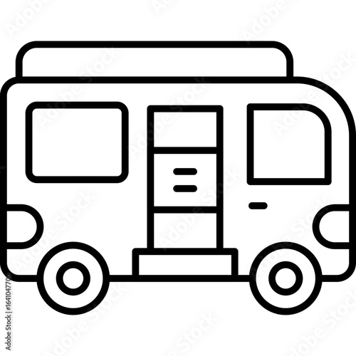 Camper Van Icon Vector Element