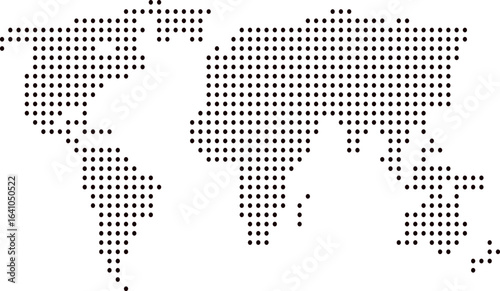 World map dotted pattern. World map illustration on White background