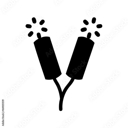 Two dynamite sticks set to blow, dangerous explosives for a destructive purpose
