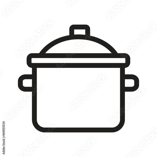 Cooking Pot Vector Outline Icon. EPS 10 File 