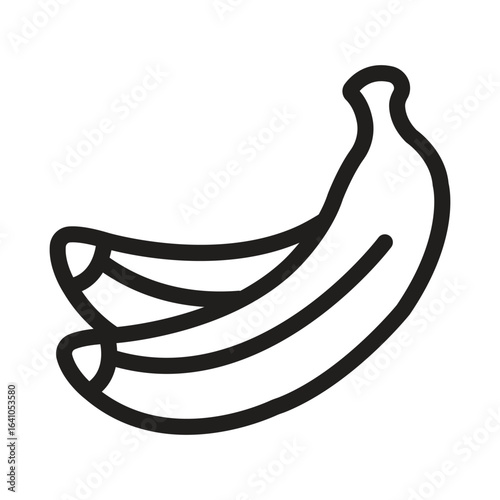 Banana Vector Outline Icon. EPS 10 File 