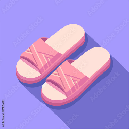 flat illustration of a pair of women's sandals