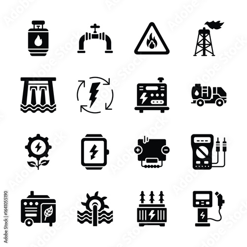 Grab this latest glyph collection of sustainable power icons