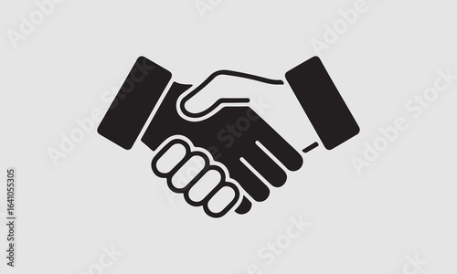 Business agreement handshake or friendly handshake line art icon for apps and websites