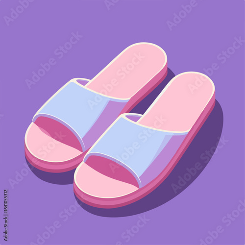 flat illustration of a pair of beautiful sandals