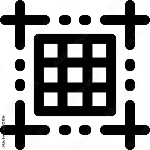 photo grid line icon. Clean and minimalist vector icon for websites, mobile apps, presentations, and logos. Fully scalable and customizable for any project.