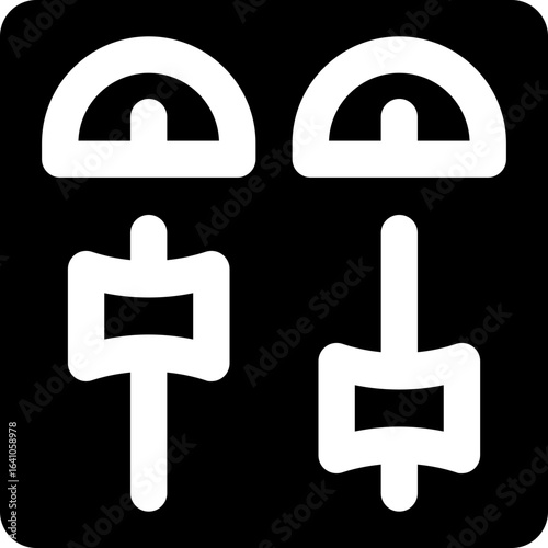 control panel glyph icon. Strong and solid vector icon for websites, mobile interfaces, presentations, and visual branding. High quality and easy to edit.