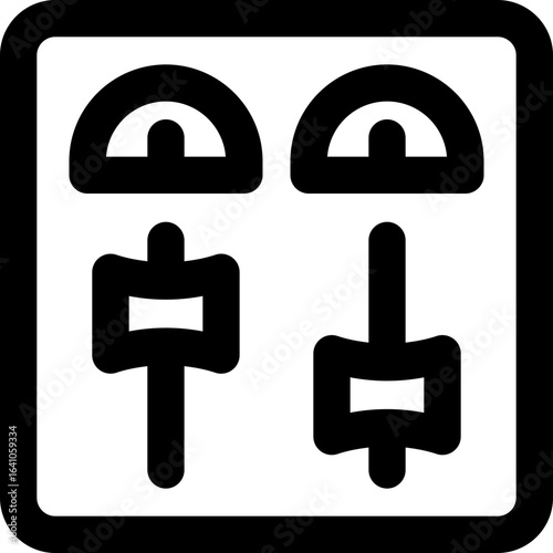 control panel line icon. Clean and minimalist vector icon for websites, mobile apps, presentations, and logos. Fully scalable and customizable for any project.