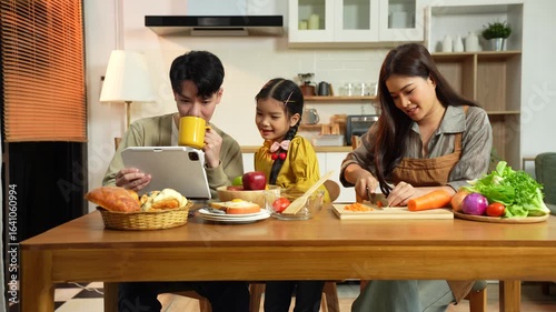 Family spending happy time together on vacation.