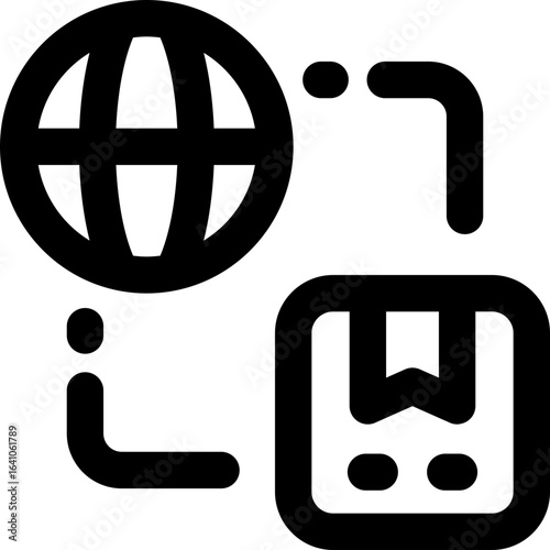 global trade line icon. Clean and minimalist vector icon for websites, mobile apps, presentations, and logos. Fully scalable and customizable for any project.
