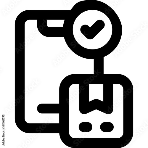online order line icon. Clean and minimalist vector icon for websites, mobile apps, presentations, and logos. Fully scalable and customizable for any project.