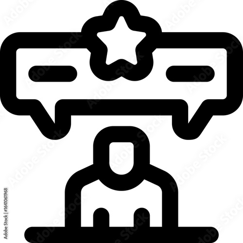 review line icon. Clean and minimalist vector icon for websites, mobile apps, presentations, and logos. Fully scalable and customizable for any project.