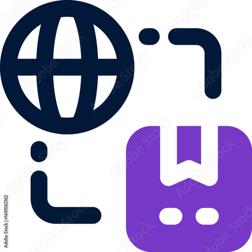global trade duotone icon. Sleek and modern vector icon for websites, mobile apps, marketing materials, and corporate design. Fully scalable and ready to use.