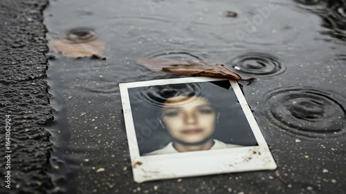 Portrait underwater: Lost memories and the passage of time, captured in a moment of sorrow