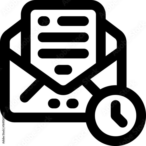 time line icon. Clean and minimalist vector icon for websites, mobile apps, presentations, and logos. Fully scalable and customizable for any project.