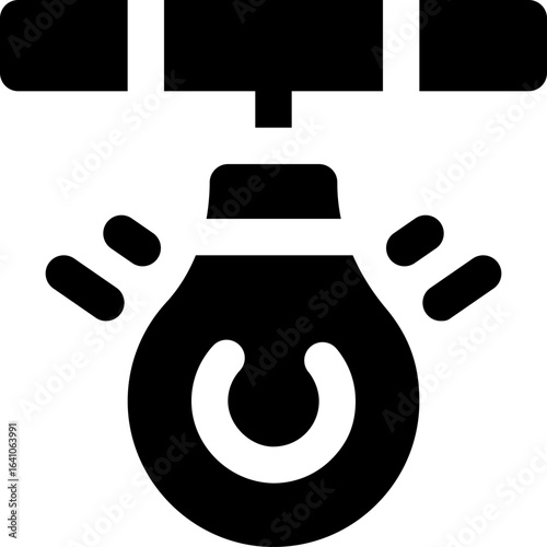 punching bag glyph icon. Strong and solid vector icon for websites, mobile interfaces, presentations, and visual branding. High quality and easy to edit.