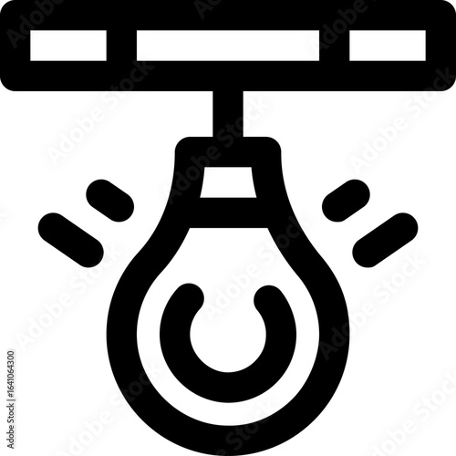 punching bag line icon. Clean and minimalist vector icon for websites, mobile apps, presentations, and logos. Fully scalable and customizable for any project.