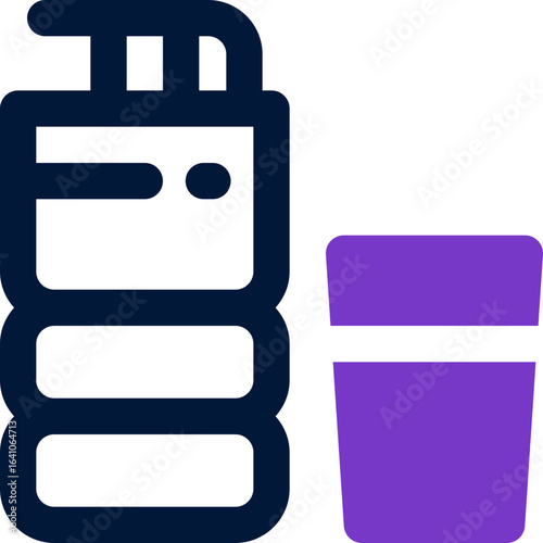 mineral water duotone icon. Sleek and modern vector icon for websites, mobile apps, marketing materials, and corporate design. Fully scalable and ready to use.