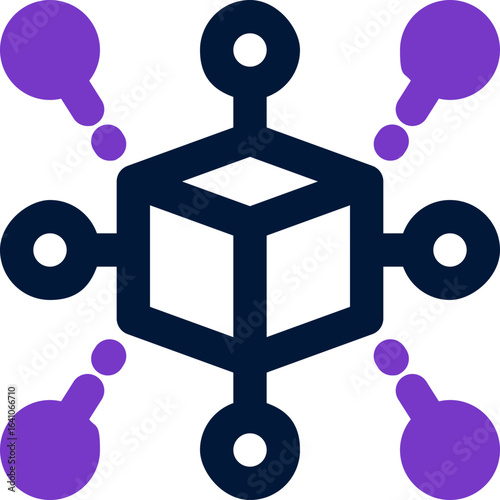 blockchain duotone icon. Sleek and modern vector icon for websites, mobile apps, marketing materials, and corporate design. Fully scalable and ready to use.