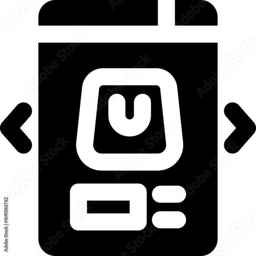 commerce glyph icon. Strong and solid vector icon for websites, mobile interfaces, presentations, and visual branding. High quality and easy to edit.