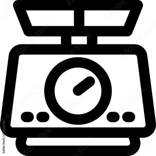 weight scale line icon. Clean and minimalist vector icon for websites, mobile apps, presentations, and logos. Fully scalable and customizable for any project.