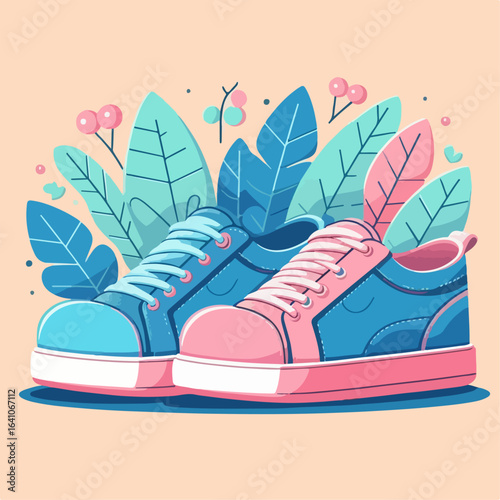 flat illustration of a pair of shoes