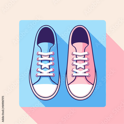 flat illustration of a pair of shoes