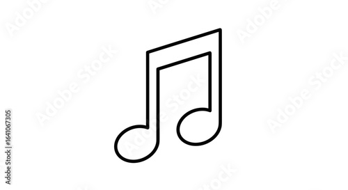 Eighth note music symbol icon in black and white.