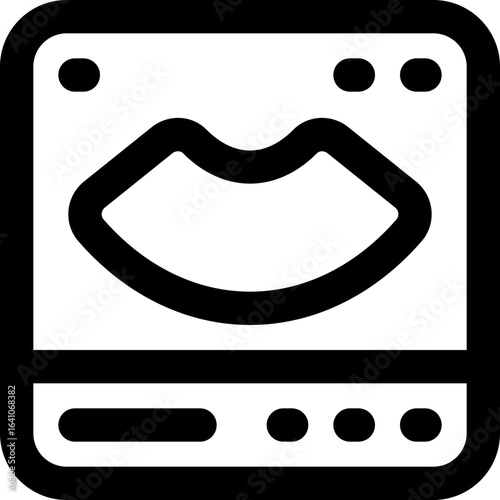 ultrasound line icon. Clean and minimalist vector icon for websites, mobile apps, presentations, and logos. Fully scalable and customizable for any project.