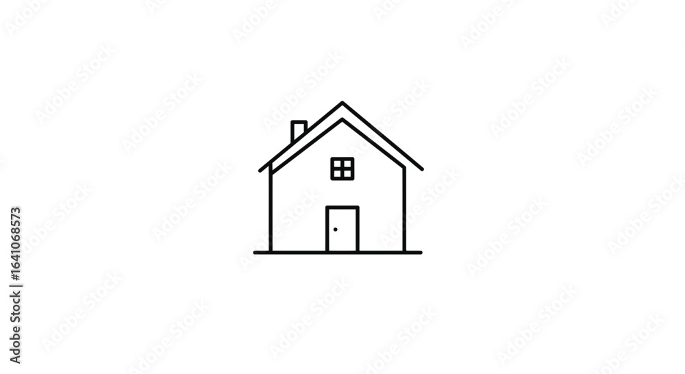 Simple house icon representing home, real estate, and property ownership concepts Simple house icon representing home, real estate, and property ownership concepts