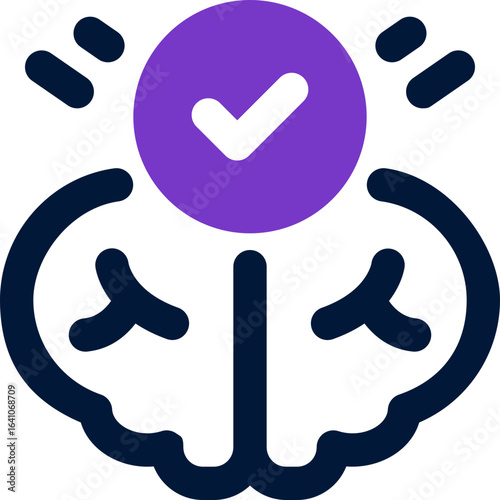 brain checkup duotone icon. Sleek and modern vector icon for websites, mobile apps, marketing materials, and corporate design. Fully scalable and ready to use.