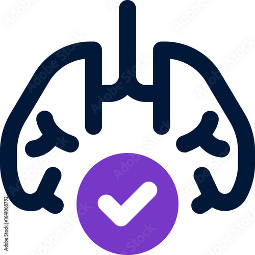 lung checkup duotone icon. Sleek and modern vector icon for websites, mobile apps, marketing materials, and corporate design. Fully scalable and ready to use.