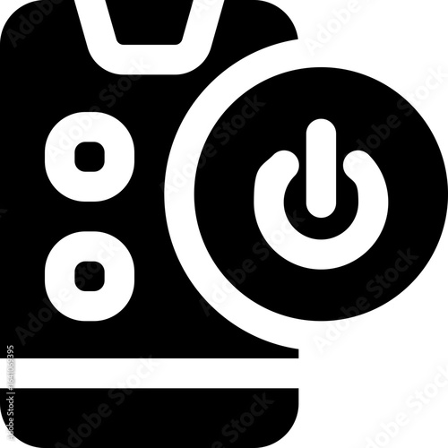 shutdown glyph icon. Strong and solid vector icon for websites, mobile interfaces, presentations, and visual branding. High quality and easy to edit.