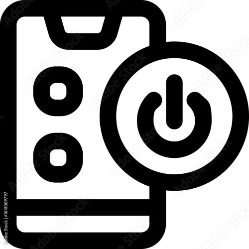 shutdown line icon. Clean and minimalist vector icon for websites, mobile apps, presentations, and logos. Fully scalable and customizable for any project.